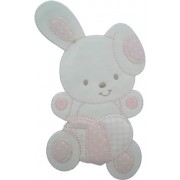 Iron-on Patch - Pink Rabbit woth Heart